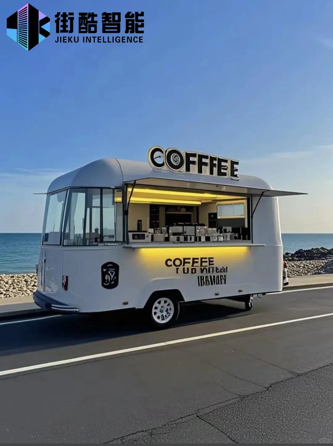 Precio de fábrica carrito de comida eléctrico de diseño avanzado colorido estilo moderno