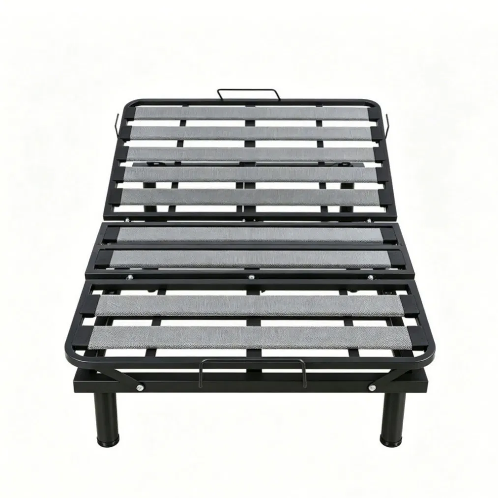 Base de cama ajustable plegable con protección de columna libre de ruido y anti-vibración