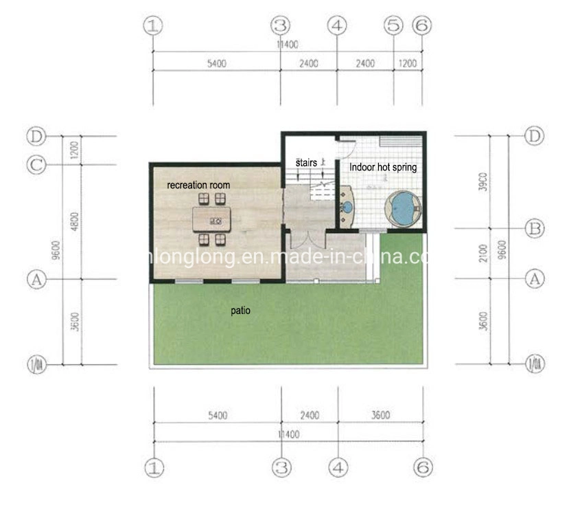 Casa de Primavera Caliente Estructura de Acero de Bajo Calibre Casa Villa de Acero Ligero 2-15