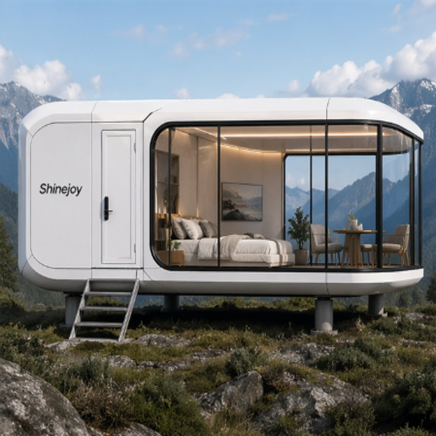 Ray-Ptv001 Elegante Robusto Lujo Pequeño Ecológico Prefabricado Contenedor Modular Expandible Cápsula Hogar Inteligente Portátil Móvil Vivienda Residencial Casa