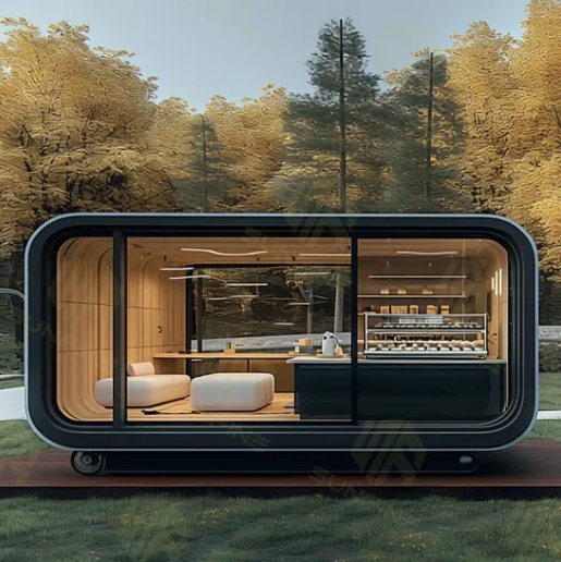Casa Modular Espacial Cabaña Manzana Habitación Móvil Una Dormitorio Una Sala Nueva Salud y Bienestar Hotel Ecológico