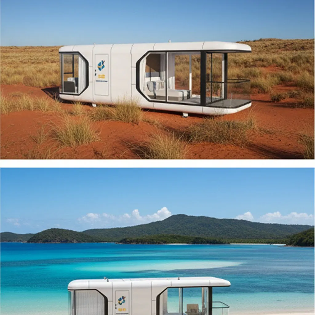 Cápsula hotelera de lujo ecológica para glamping, villa prefabricada para sitio de camping en resort turístico