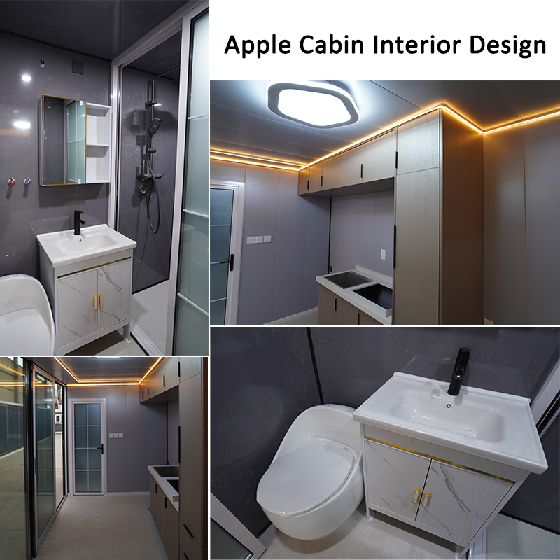 Instalación Rápida de Cabañas Módulares Prefabricadas en Forma de Manzana, Casa Contenedor Desmontable para Resort Turístico Hotel