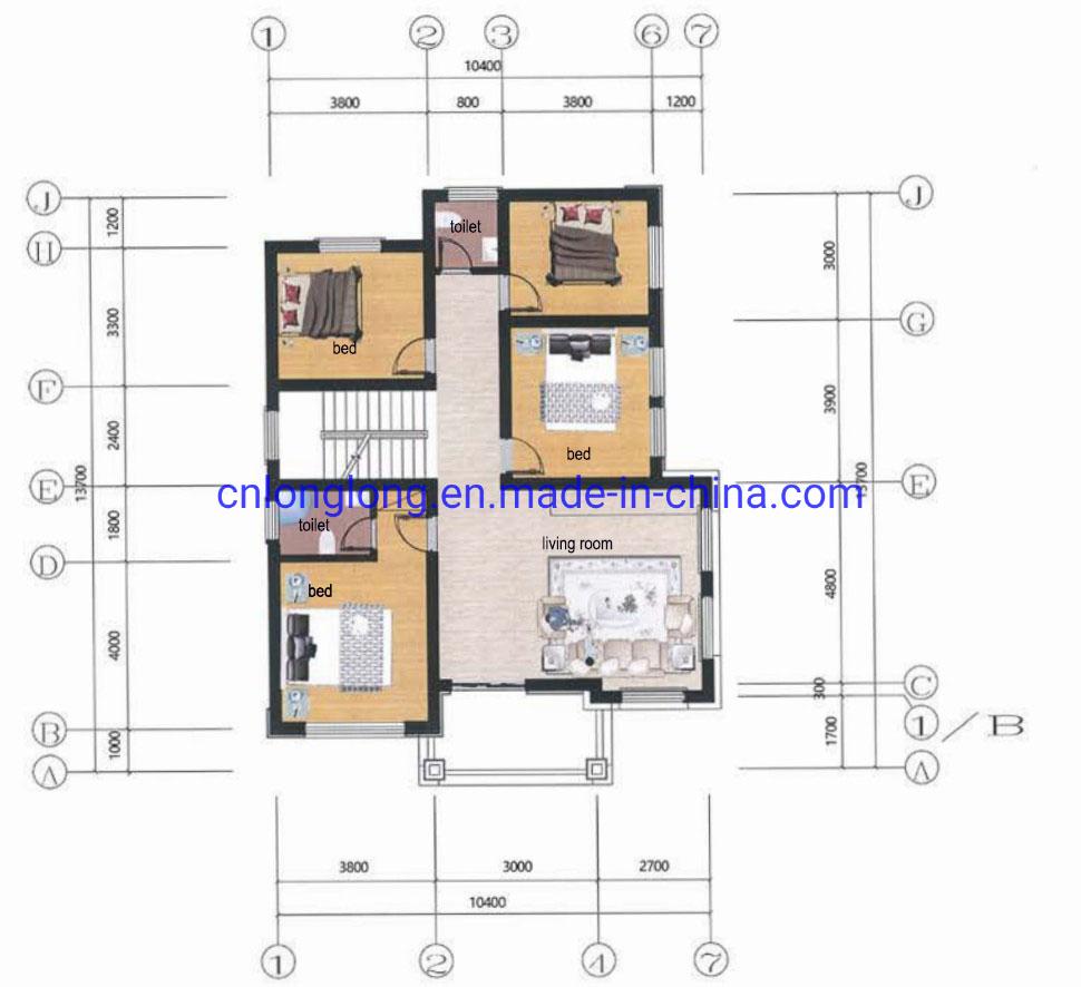 Casa Prefabricada de Acero Nuevo Modelo Villa Villa de Acero Ligero 3-12