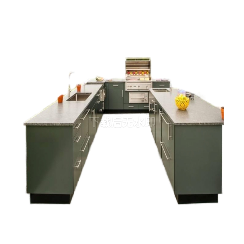 Conjunto de Muebles de Gabinete Modular de Vidrio y Madera Ecológico para Exterior con Fregadero de Piedra Moderna Listo para Ensamblar para Baño
