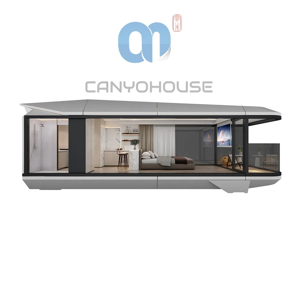 Casa cápsula modular portátil prefabricada, casa boutique hotel