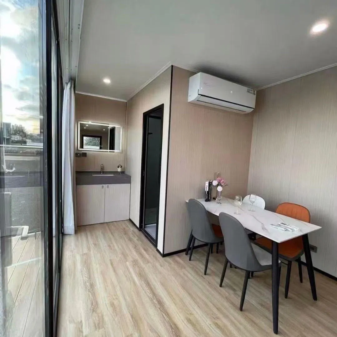 Villa cápsula espacial prefabricada de alta gama, casa modular portátil para soluciones de hotel y vida al aire libre
