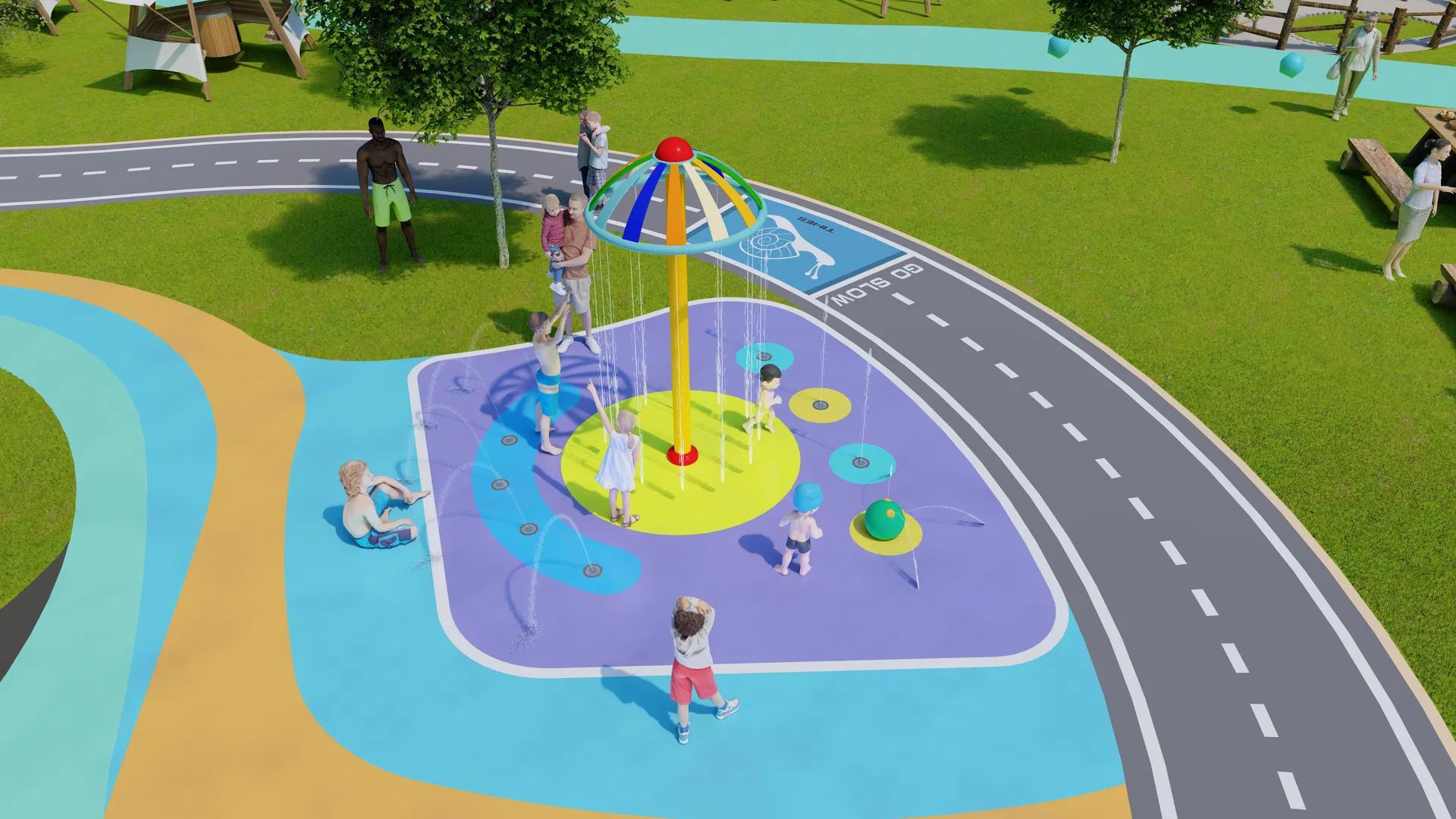 Serie de Carnaval 304ss Equipo de Juego de Agua Interactivo para el Patio Familiar y Resort