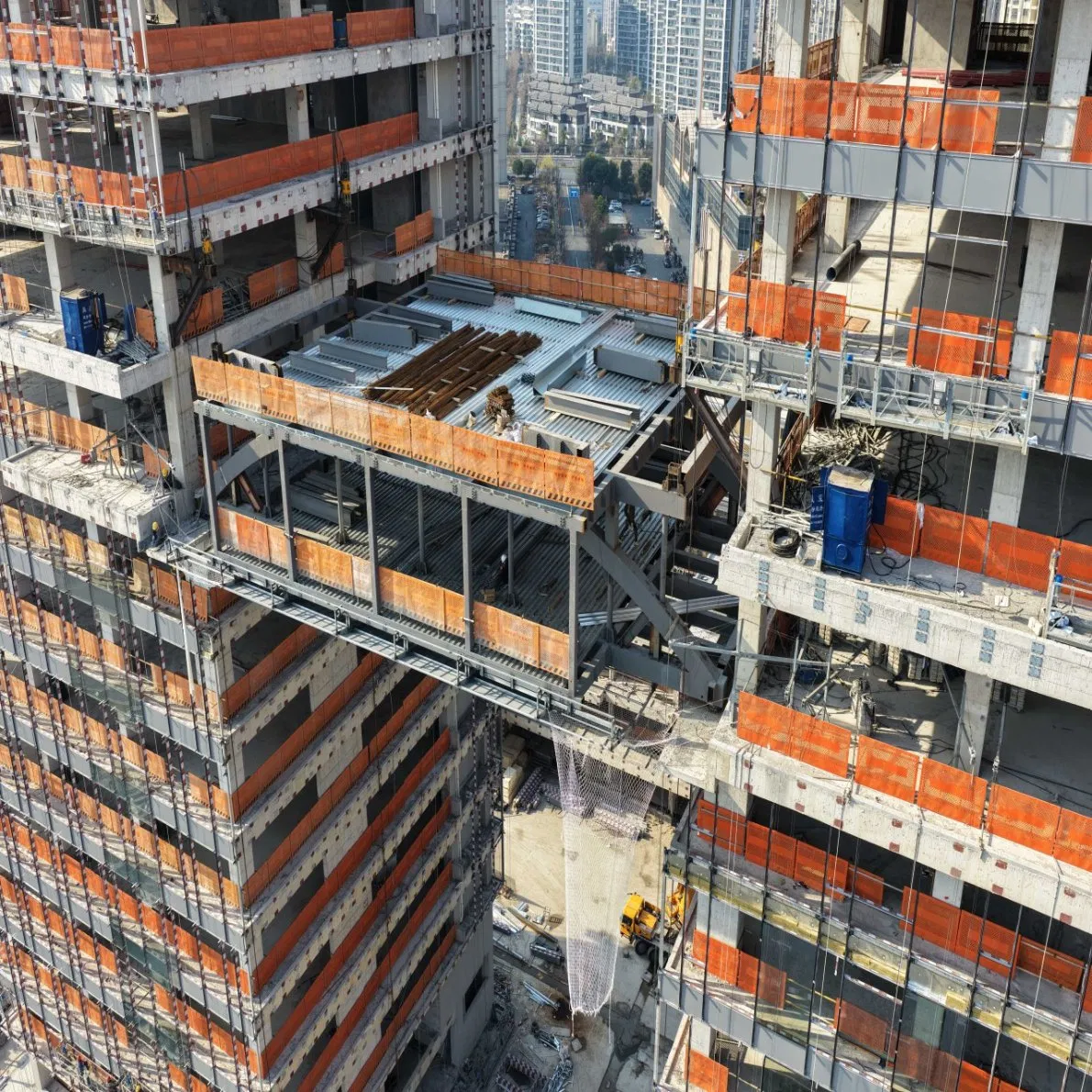 Estructura de acero preingeniada y modular, gran vano, corredor de acero pesado para 3D parque industrial ecológico