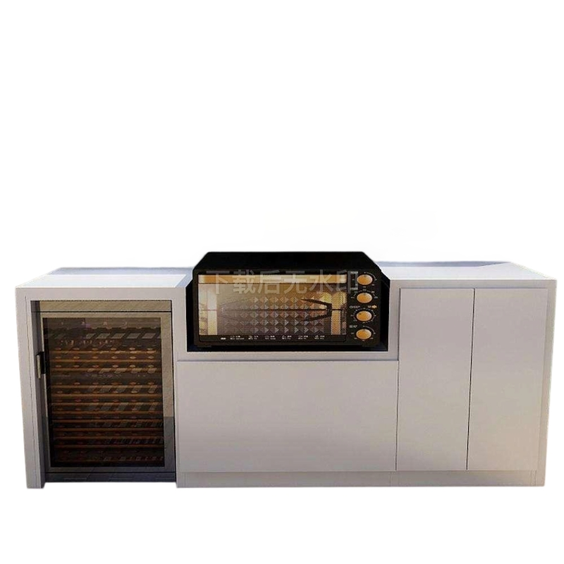 Conjunto de Muebles de Gabinete Modular de Vidrio y Madera Ecológico para Exterior con Fregadero de Piedra Moderna Listo para Ensamblar para Baño