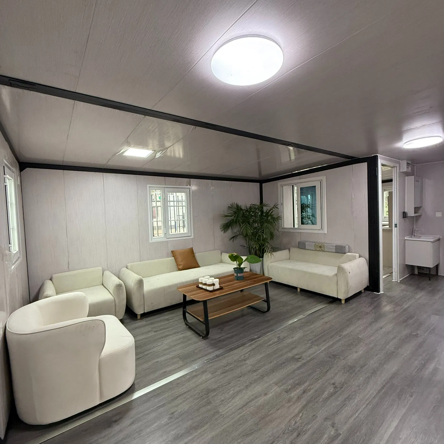 Casa contenedor privada sostenible, modular, de alta calidad, duradera y personalizable, casa pequeña