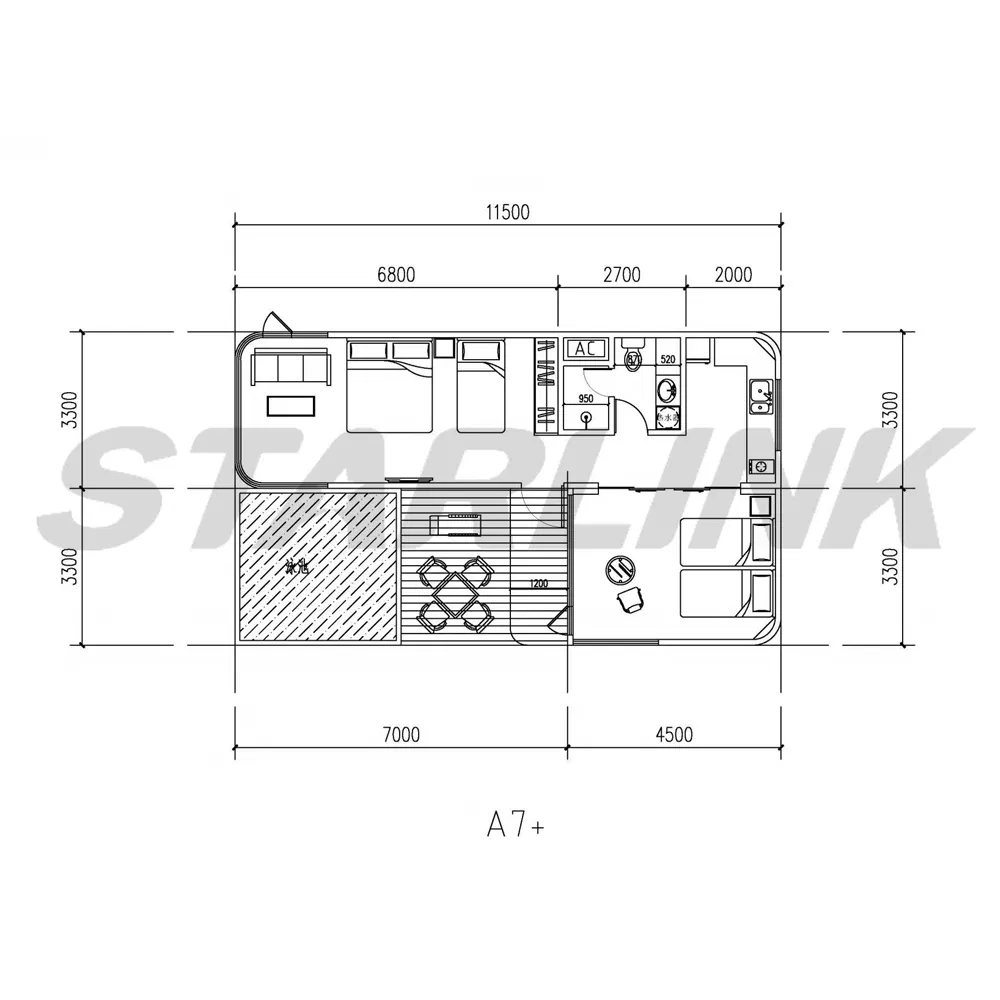 Diseño de fabricantes de casas diminutas modulares prefabricadas portátiles, hogar móvil fácil de contenedor para casas de vacaciones en la isla