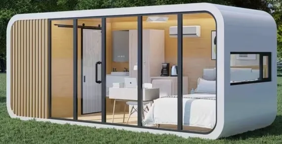 Cabaña de manzana oficina modular prefabricada para 2 residentes