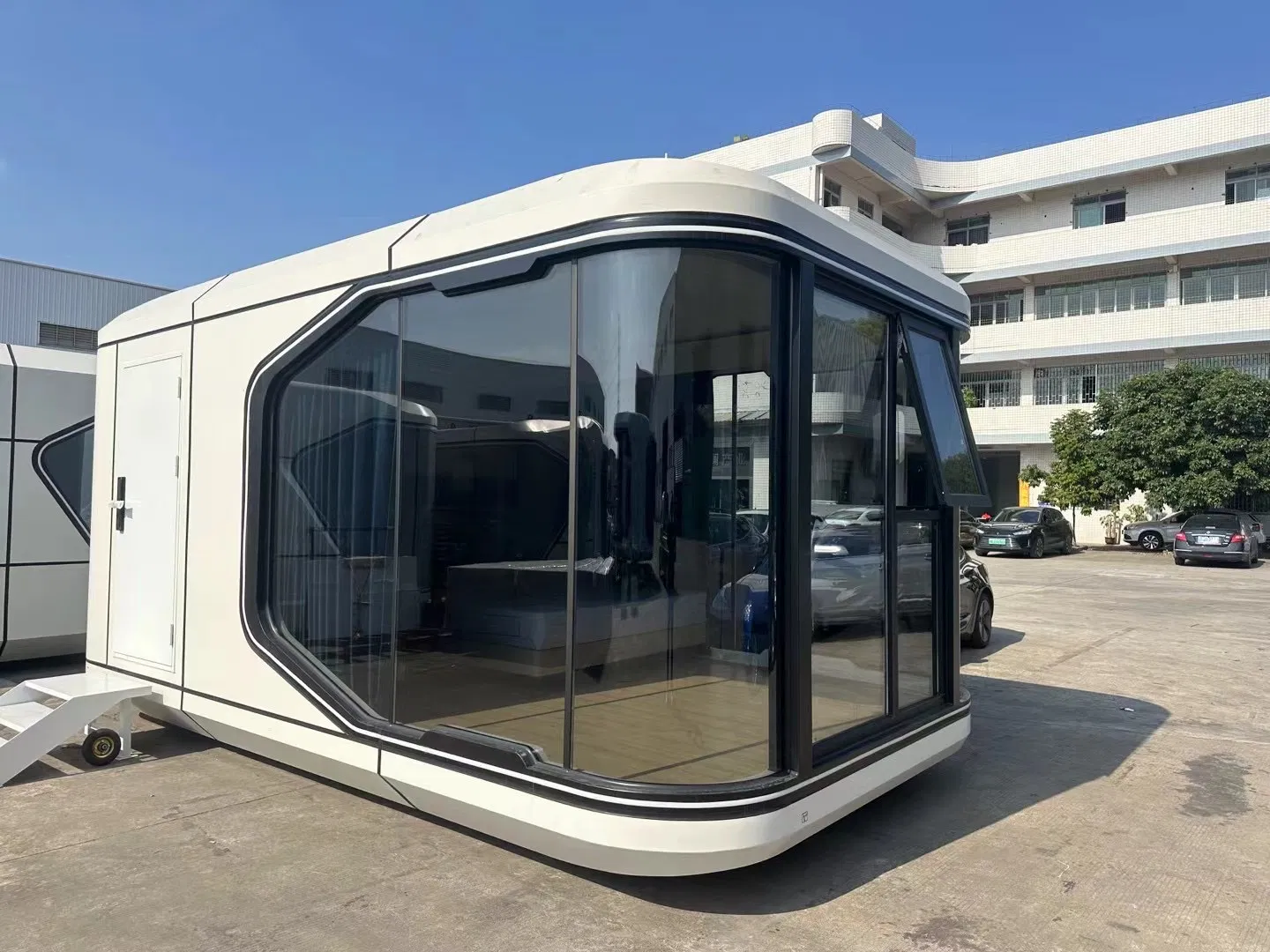 40FT Comercio Modular Lujo Prefabricado Acero Inteligente Tiny Espacio Cápsula Casa Prefabricada