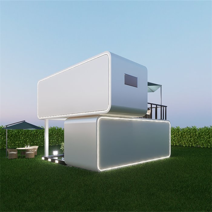 Casa cápsula ecológica modular de acero de lujo y amigable con el medio ambiente