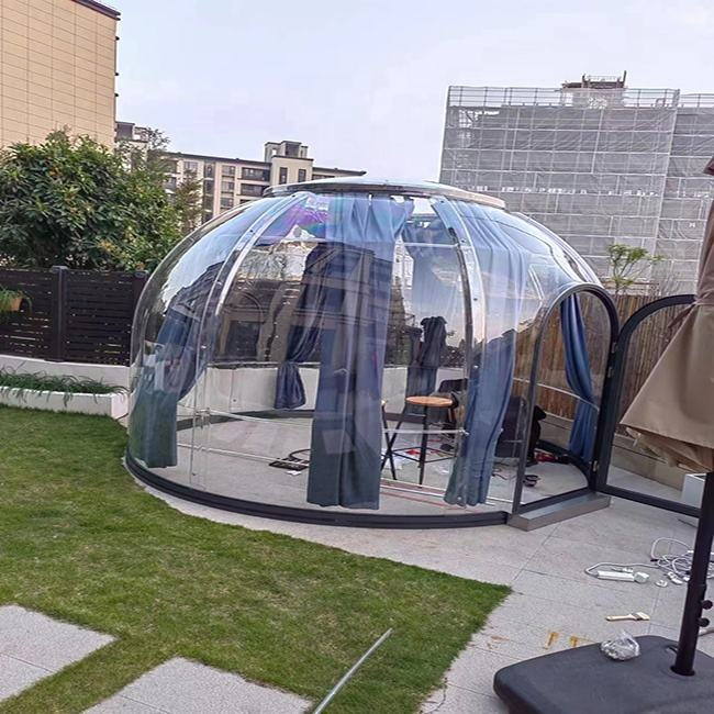 Casa de vacaciones domo transparente de policarbonato de diseño nuevo y en venta