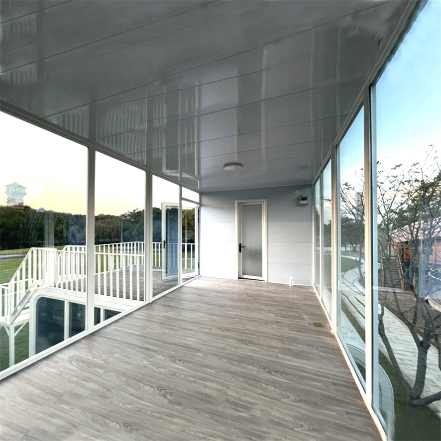 Suministro de fábrica de cabaña de manzana prefabricada 20FT/40FT casa móvil modular en estilo tropical para proyecto turístico de resort en isla con certificación CE ISO