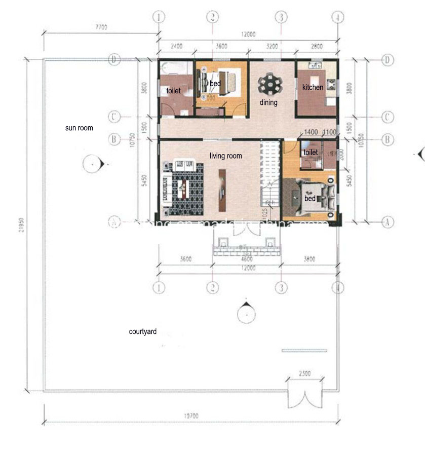 Estructura de acero ligero prefabricada Villa de acero ligero 3-18