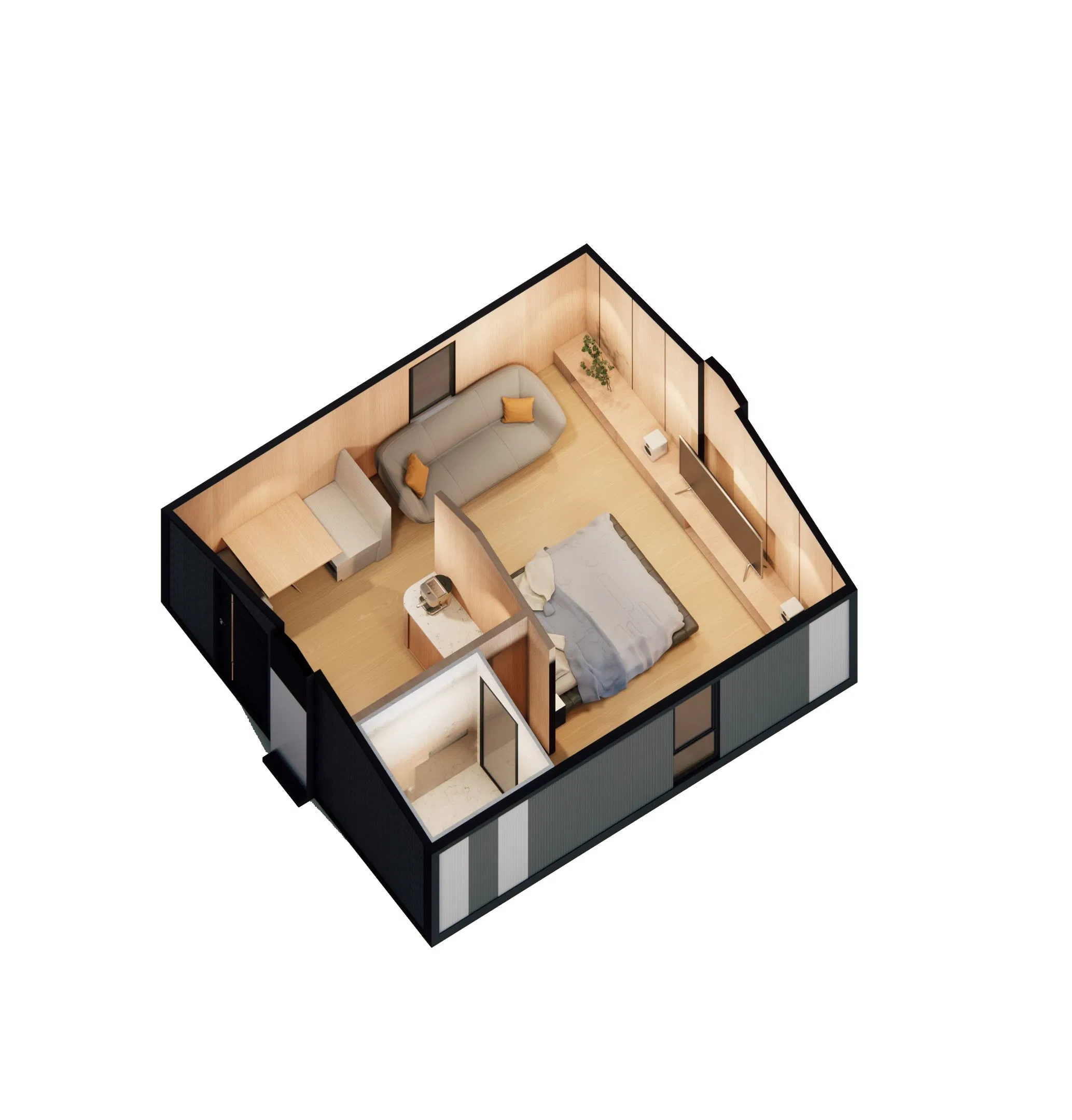 Sistema de Casa Modular Expandible y Plegable de Lujo para Resort Boutique
