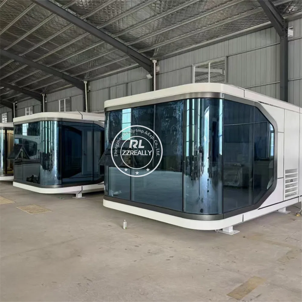 Casa cápsula modular prefabricada de lujo, casa cápsula inteligente de lujo, casa cápsula ecológica de lujo para resort de glamping
