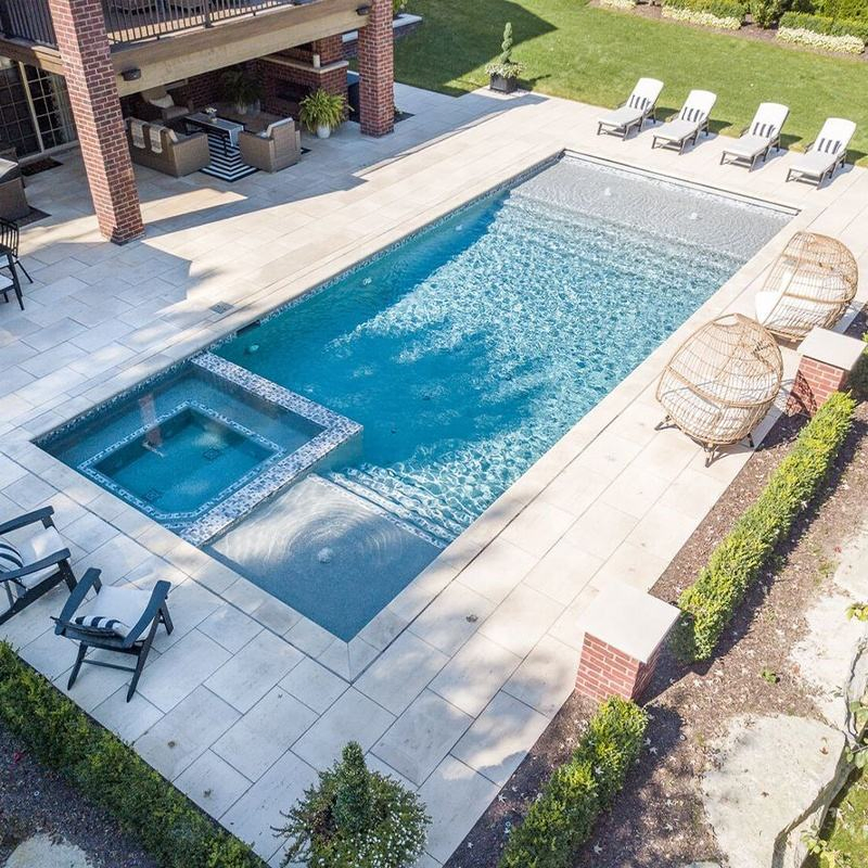 Resort de Relajación Duradera junto a la Piscina para Niños Contenedor de Piscina Grande 8m Piscinas Modulares Inground en Venta
