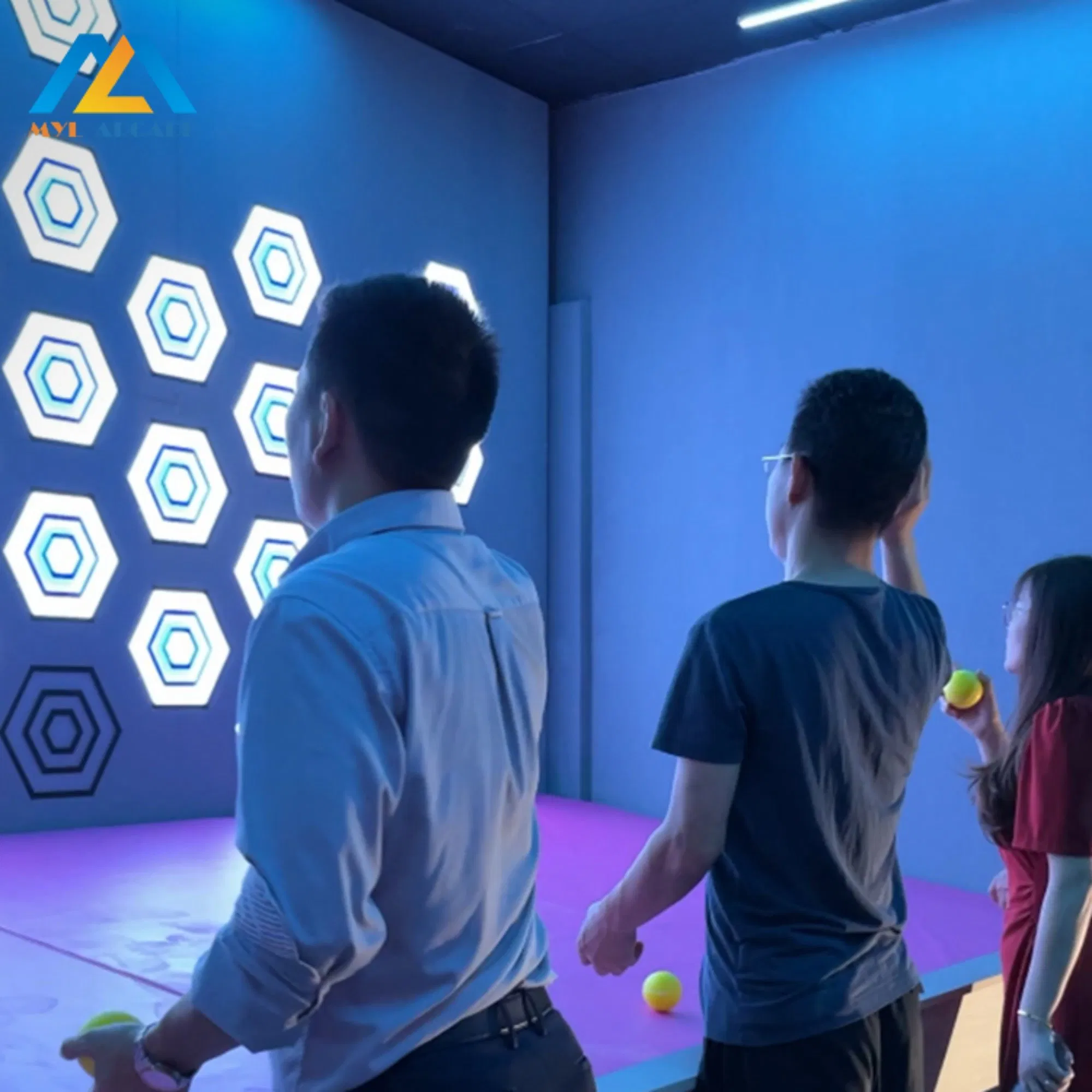 Máquina de juego de reacción de objetivo LED para entretenimiento en interiores