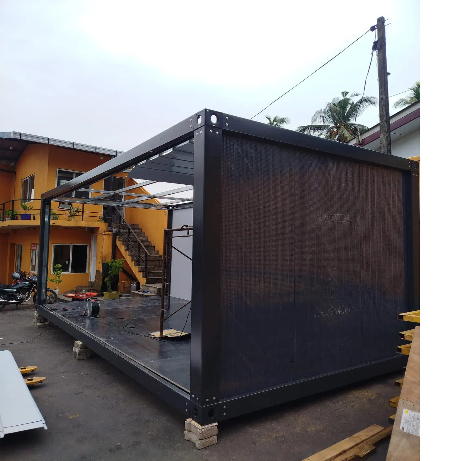 Casa contenedor modular prefabricada portátil desmontable para glamping, Airbnb, hotel, motel, albergue, camping, proyecto de campamento