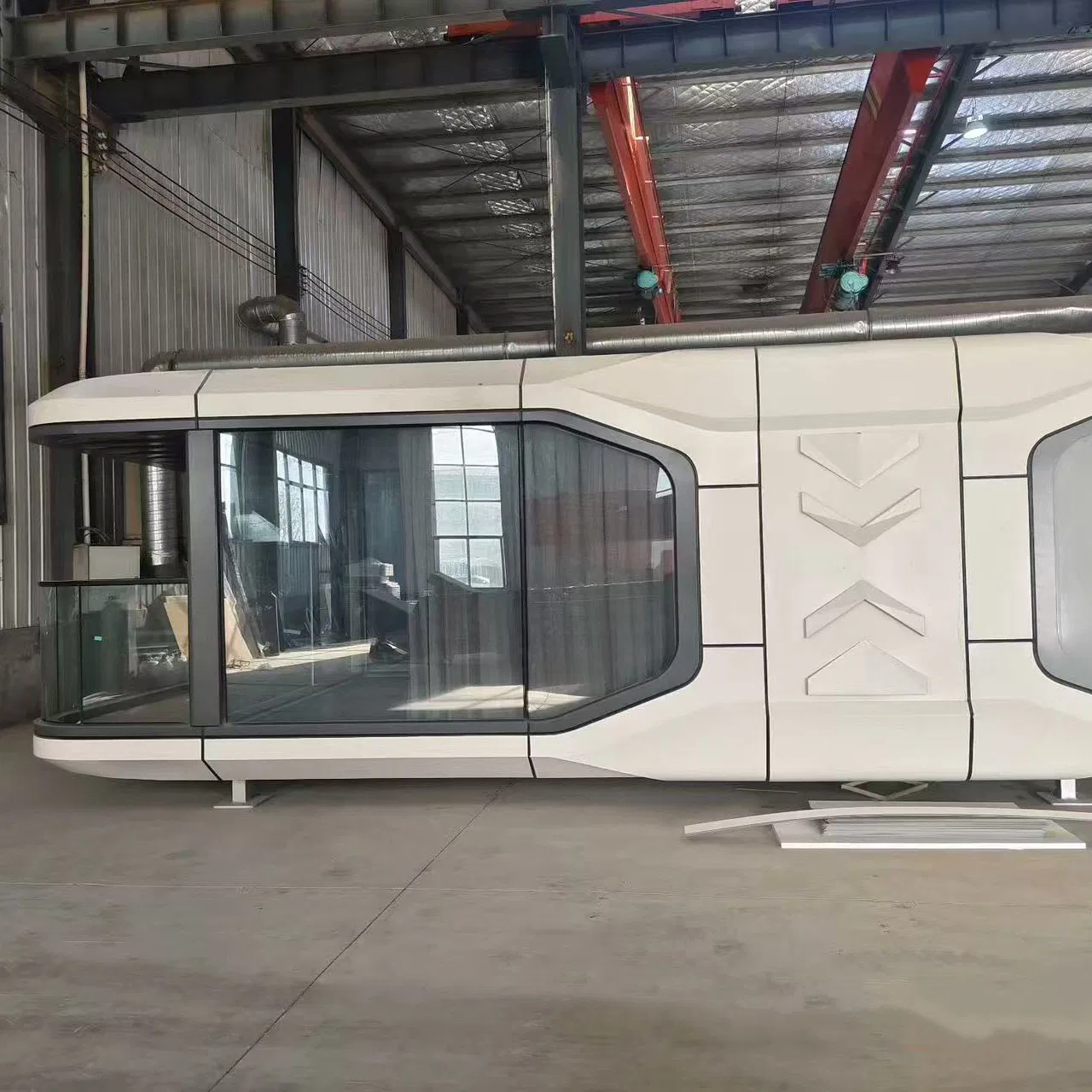 Villa cápsula espacial prefabricada de alta gama, casa modular portátil para soluciones de hotel y vida al aire libre