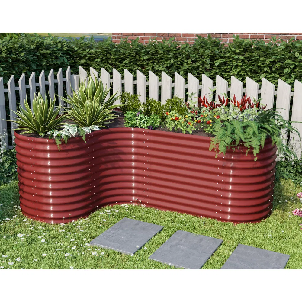 Bajo de Jardín Elevado Galvanizado Modular Personalizable a Prueba de Óxido para Parque Ecológico