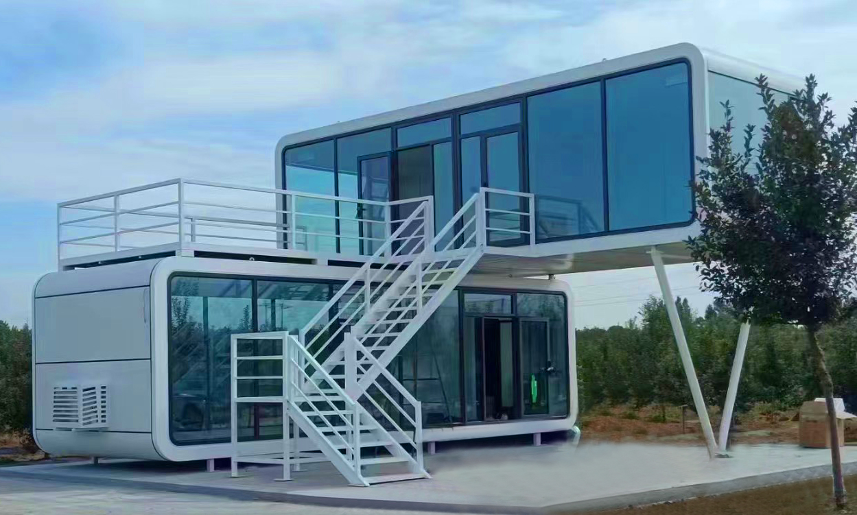 Cabaña de manzana oficina modular prefabricada para 2 residentes