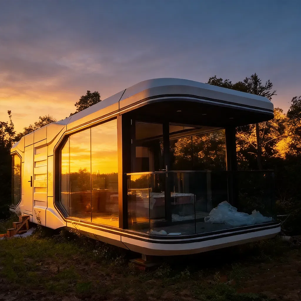 Casa móvil modular prefabricada portátil contenedor casa pequeña hogar sobre ruedas con muebles completos en venta atracción turística
