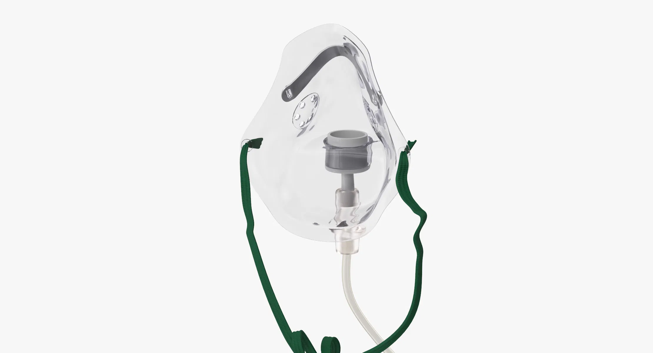 Mascarilla de oxígeno desechable de PVC con tubo tipo EOS esterilizada y desinfectante