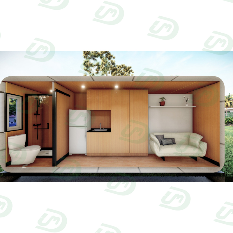 Casa modular prefabricada cápsula hotel móvil lista para exportar para turistas