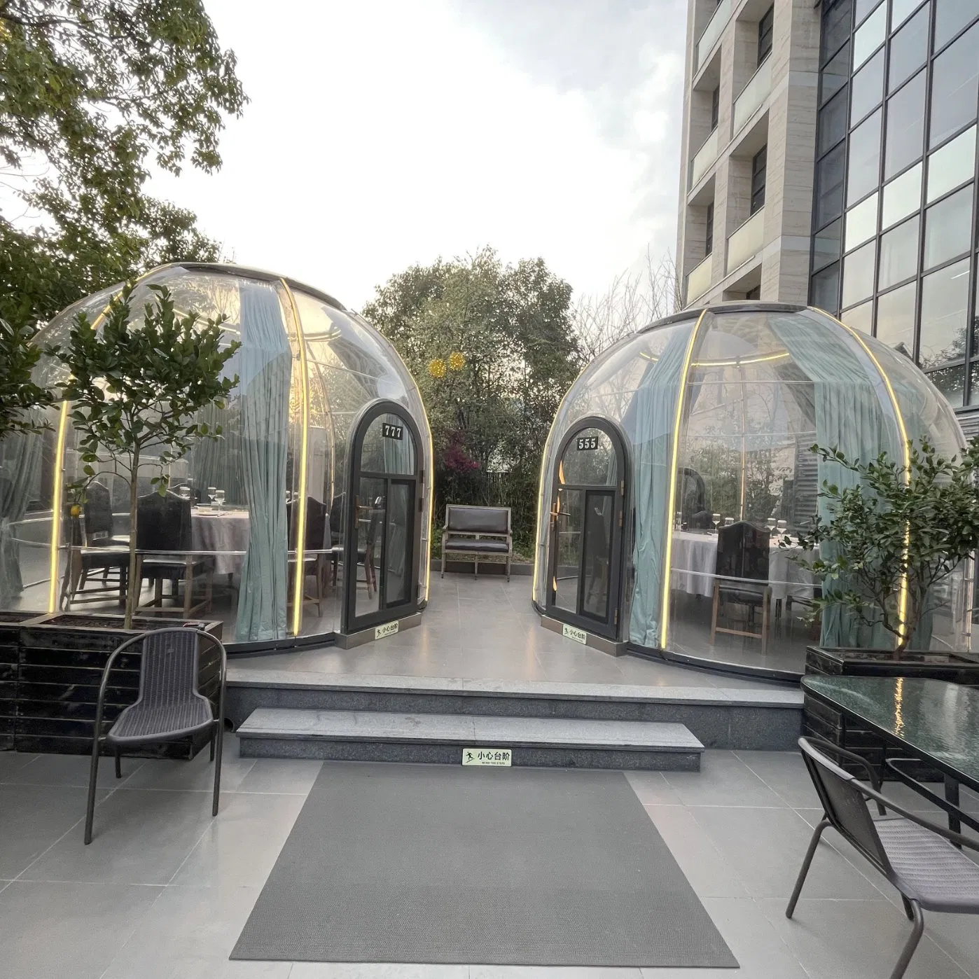 Vivienda prefabricada moda último diseño tienda burbuja transparente fabricante chino casa cúpula personalizada