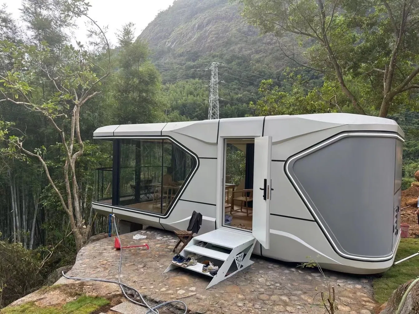 Casas cápsula prefabricadas de diseño popular para uso en hoteles y vacaciones