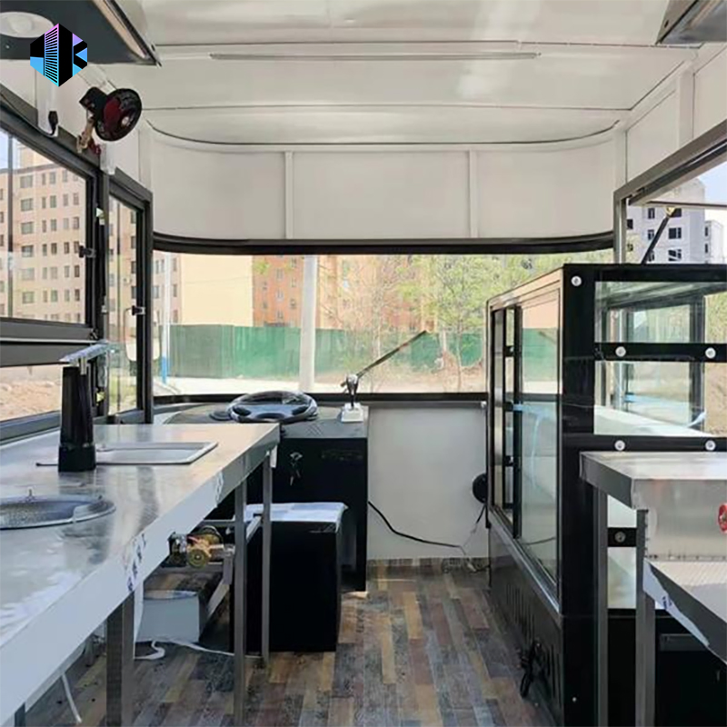 Camión de comida de mercado nocturno, pizza de desayuno, carrito de comida eléctrica móvil de cuatro ruedas