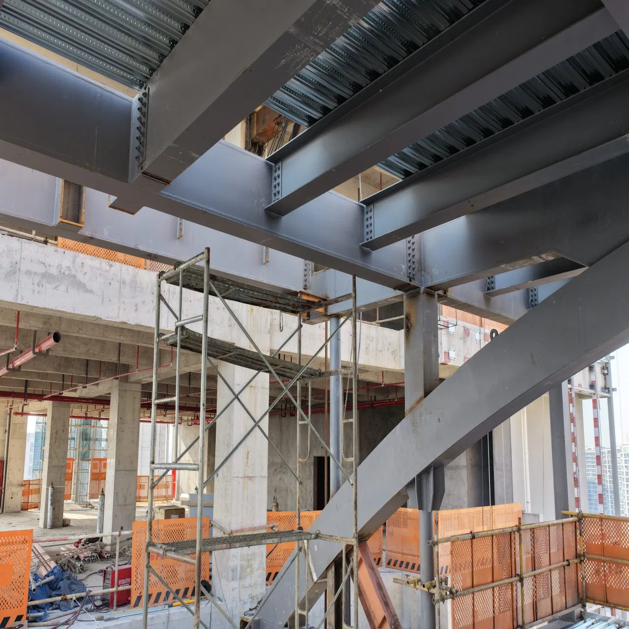 Estructura de acero preingeniada y modular, gran vano, corredor de acero pesado para 3D parque industrial ecológico