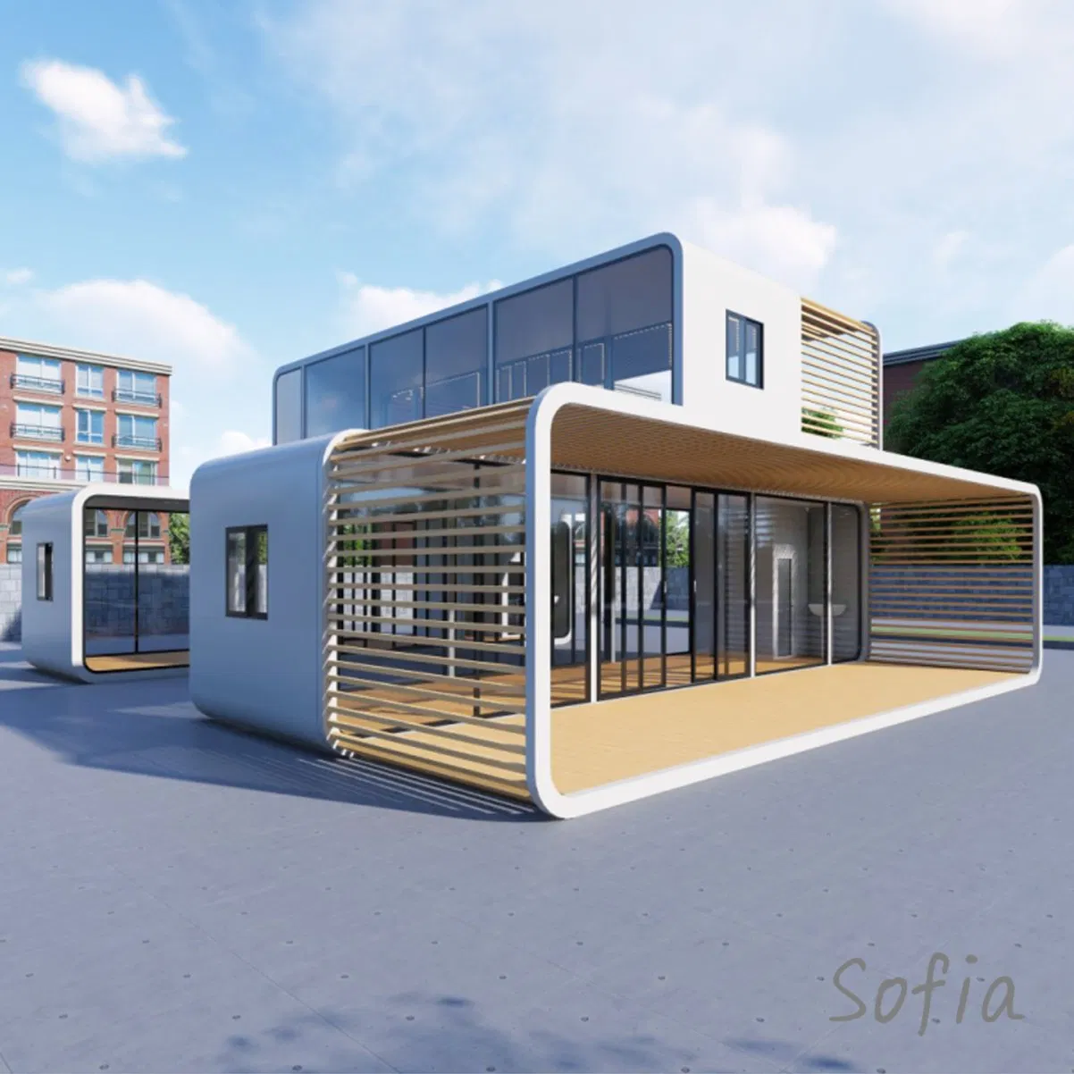 Cabaña de Manzana en la Montaña Casa Modular Fuerte Contenedor para la Playa