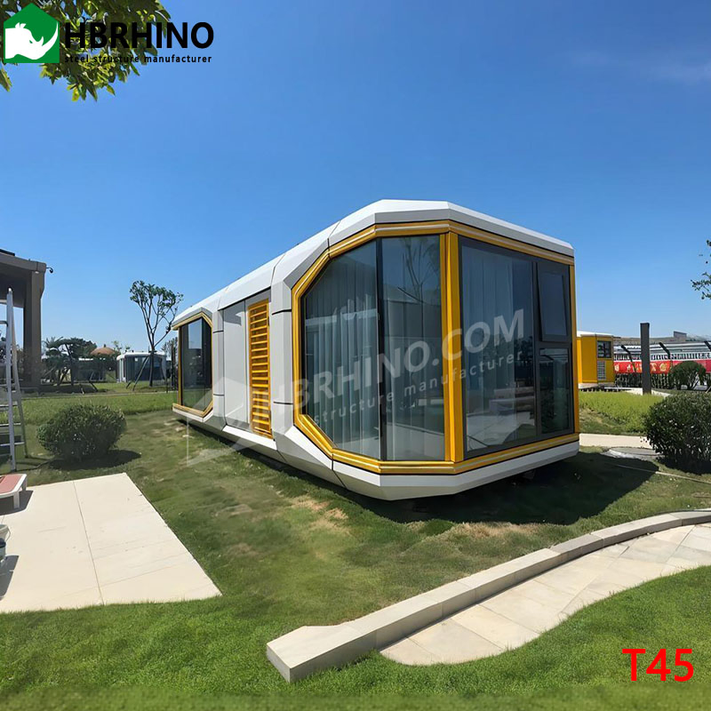 Vivienda prefabricada, estructura de acero de aluminio, hotel móvil, vivienda modular ecológica en cápsula