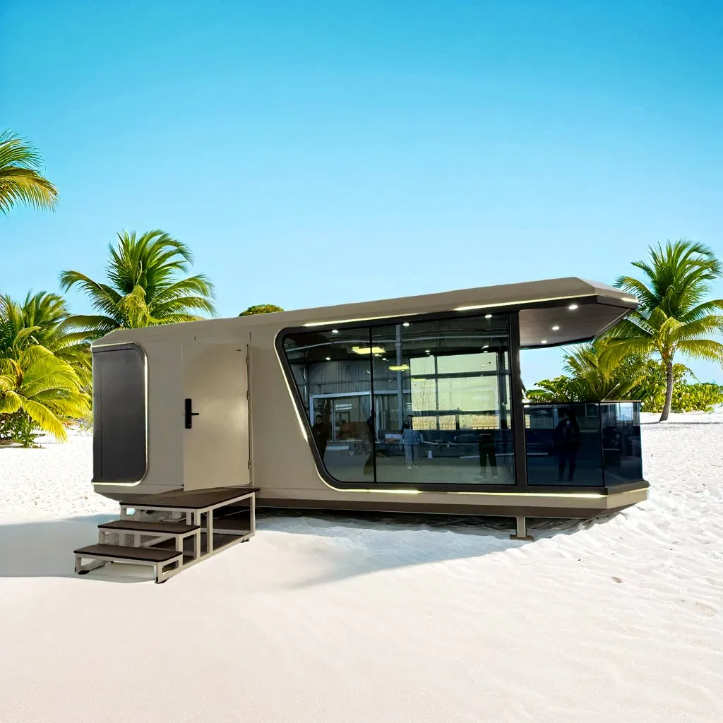 Casa Pod de lujo económica 2 3 4 dormitorio prefabricada móvil modular desmontable moderna cápsula espacial con baño y cocina