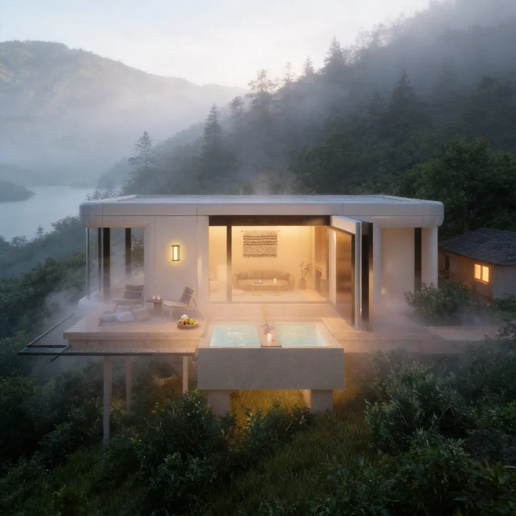 Casa Modular Moderna para Soluciones de Vida Sostenible