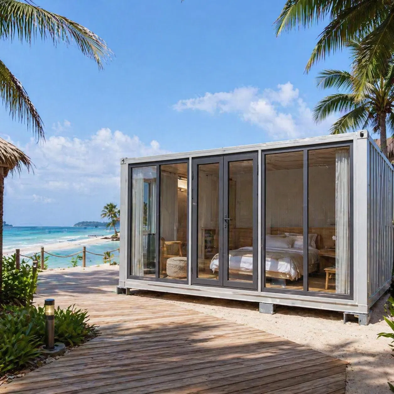 Casa Contenedor Portátil de Lujo para Resort Vacacional Frente a la Playa
