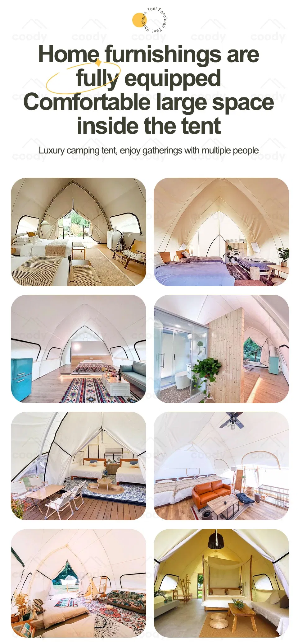 Camping Eco Modular Resorts Lujo Fanchuan Safari Navegación Coody Glamping Hotel Tienda