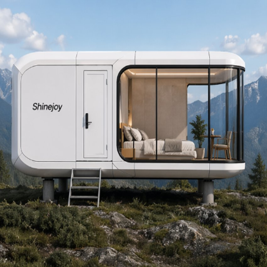 Ray-Ptv001 Elegante Robusto Lujo Pequeño Ecológico Prefabricado Contenedor Modular Expandible Cápsula Hogar Inteligente Portátil Móvil Vivienda Residencial Casa