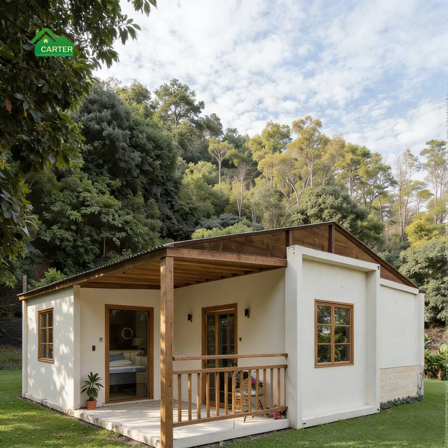 Casa modular diminuta expandible aislada lista para contenedor para resort de montaña, hotel, cabaña