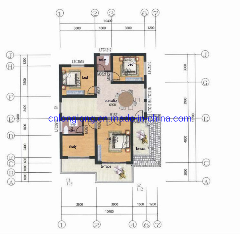 Casa Prefabricada de Acero Nuevo Modelo Villa Villa de Acero Ligero 3-12