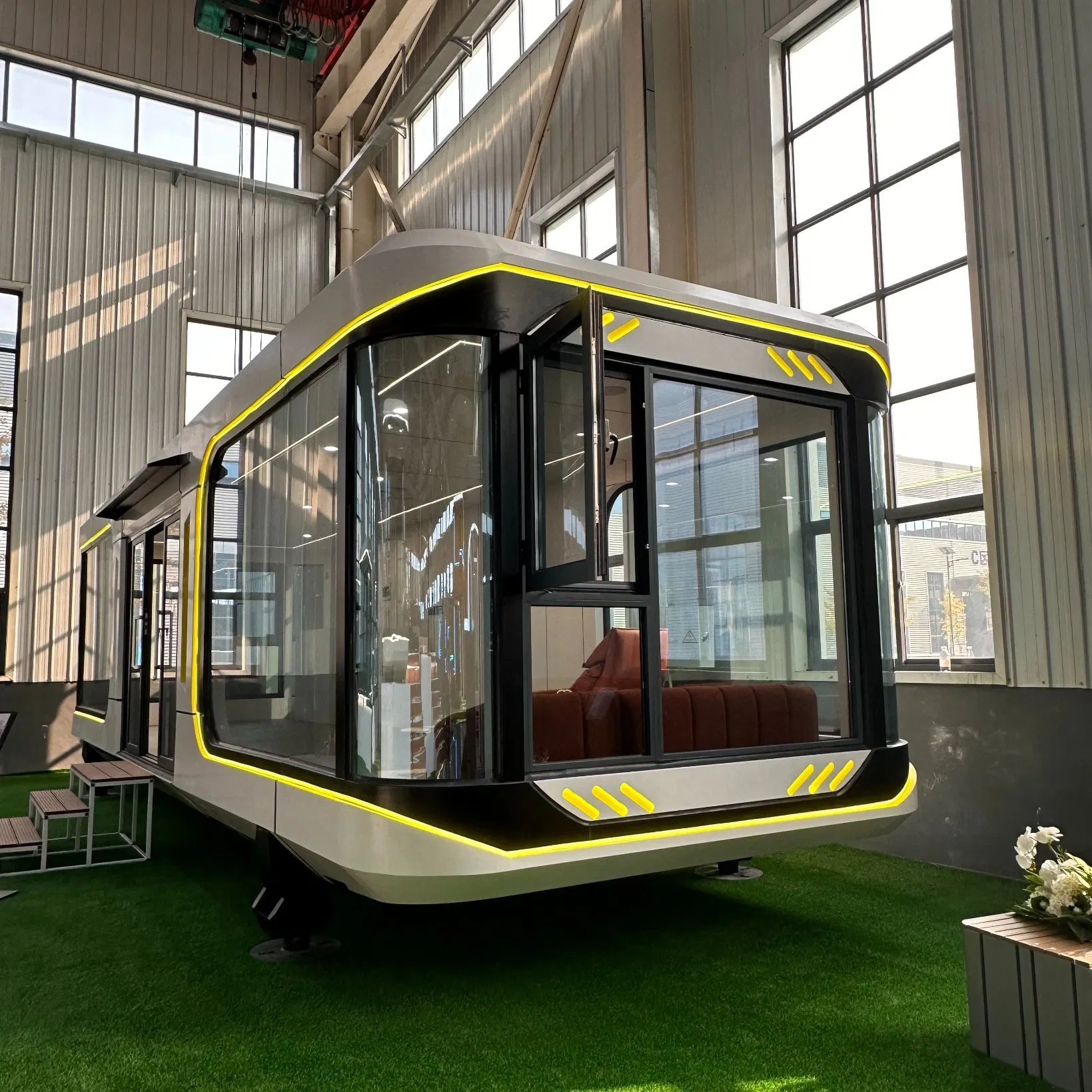 Cápsula Espacial Prefabricada Hoteles de Lujo Casas Contenedor Casas de Vacaciones de Lujo Habitaciones Frente a la Playa