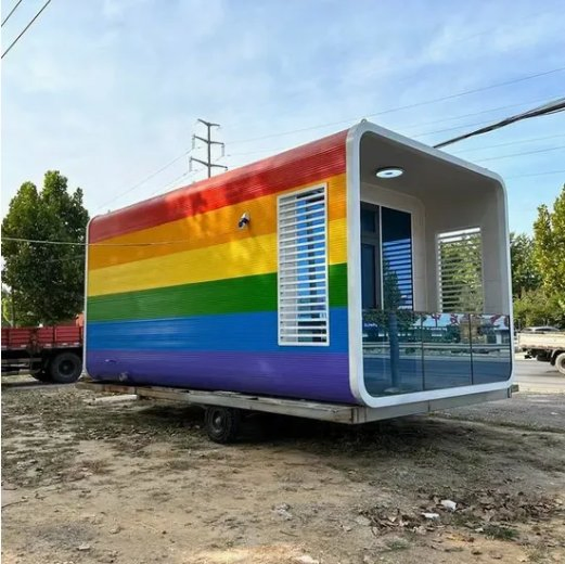 Casa Modular Espacial Cabaña Manzana Habitación Móvil Una Dormitorio Una Sala Nueva Salud y Bienestar Hotel Ecológico