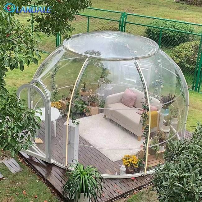Casa Burbuja Romántica en el Bosque de Vacaciones Casa Transparente de Policarbonato