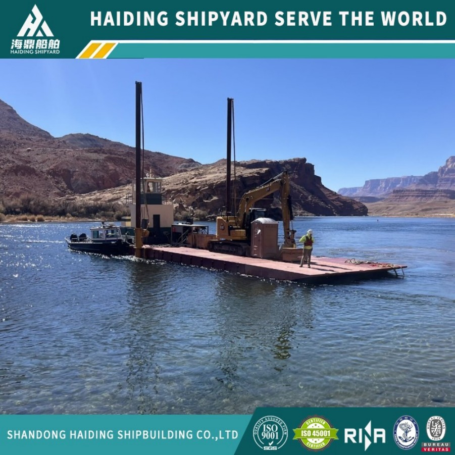 12m Estructura Flotante Impermeable Combinada para Proyectos de Restauración Ecológica de Sedimentos Costeiros, Balsa Modular Marina